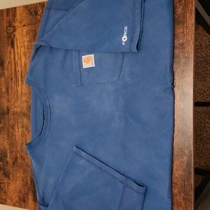 Blue Carhartt pocket t shirt